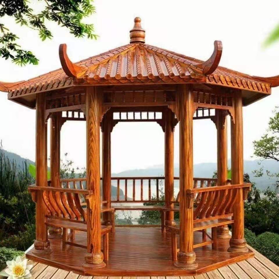 八角亭、硬木亭子、菠蘿格亭子
